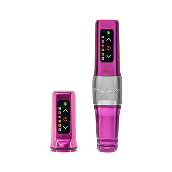 REFURBISHED - Microbeau Flux Mini Tattoo Machine with Additional Powerbolt Mini - Bubblegum