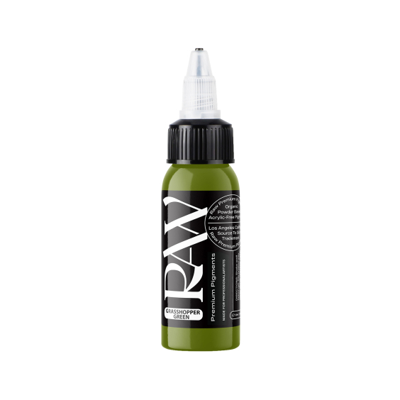 Raw Premium Pigments - Grasshopper Green Tattoo Ink 30ml