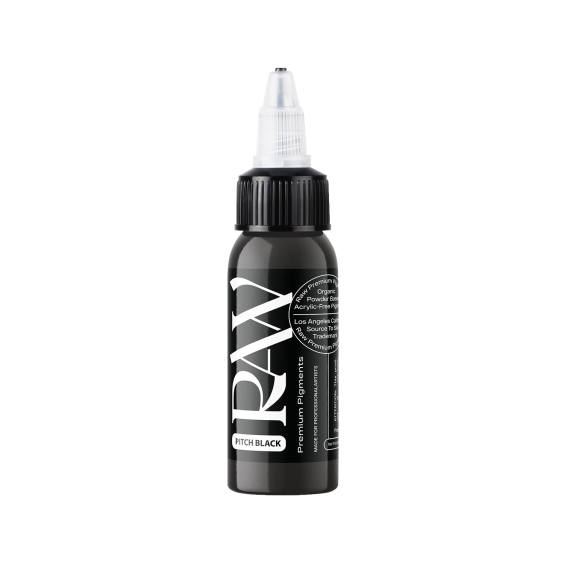 Raw Premium Pigments - Pitch Black Tattoo Ink 30ml