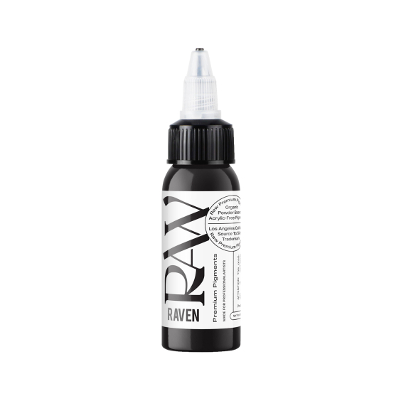 Raw Premium Pigments - Raven Black Tattoo Ink 30ml