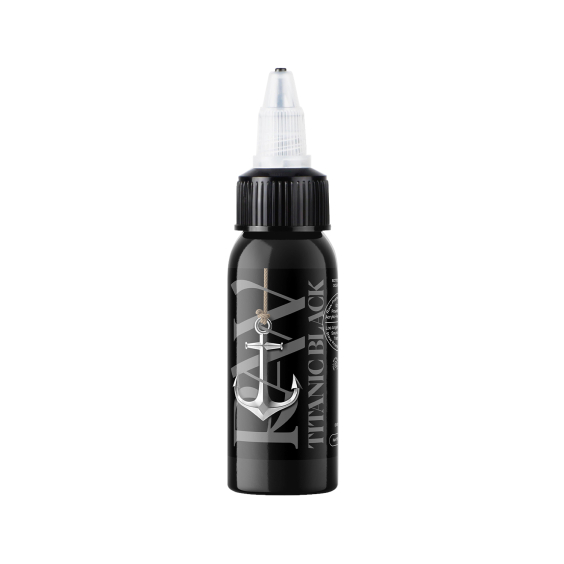 Raw Premium Pigments - Titanic Black Tattoo Ink 30ml