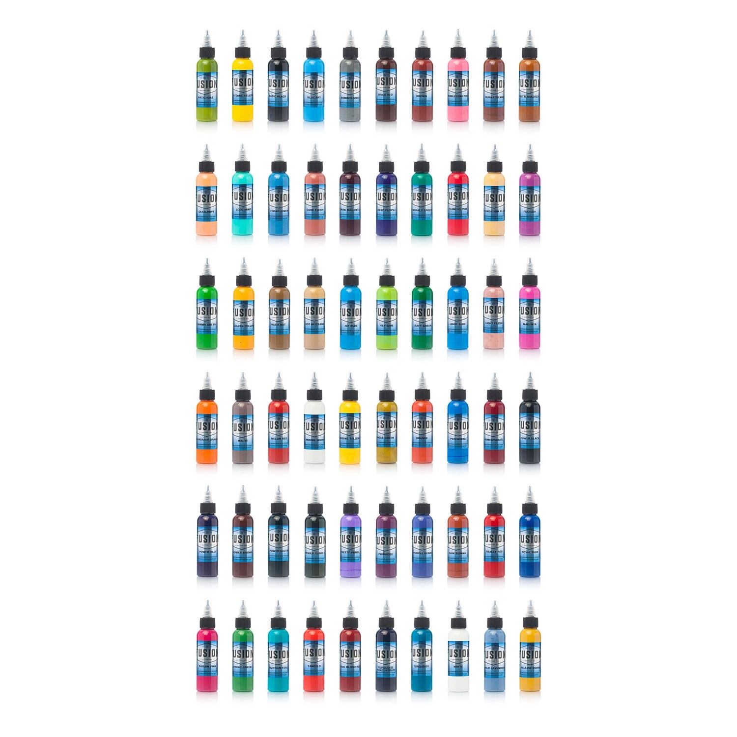 Complete Set of 60 Fusion Ink Killer Ink Tattoo