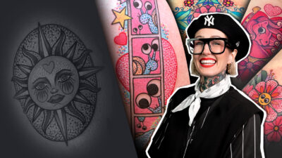 How To Tattoo A Traditional Glittery Colour Tattoo with Keely Glitters