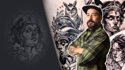 How to Tattoo Athena and Her Owl with Adrian Delargue 