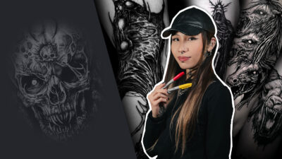 How To Create A Freehand Tattoo In Blackwork Style With Chapta