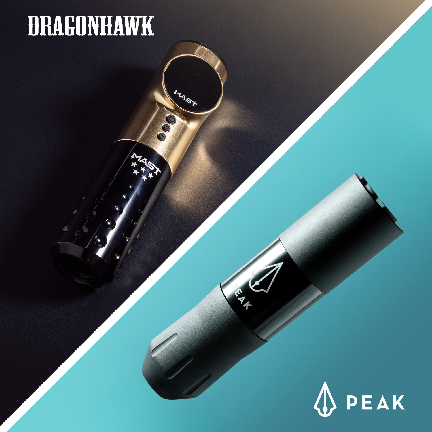 One Dragonhawk machine and one Peak tattoo machine