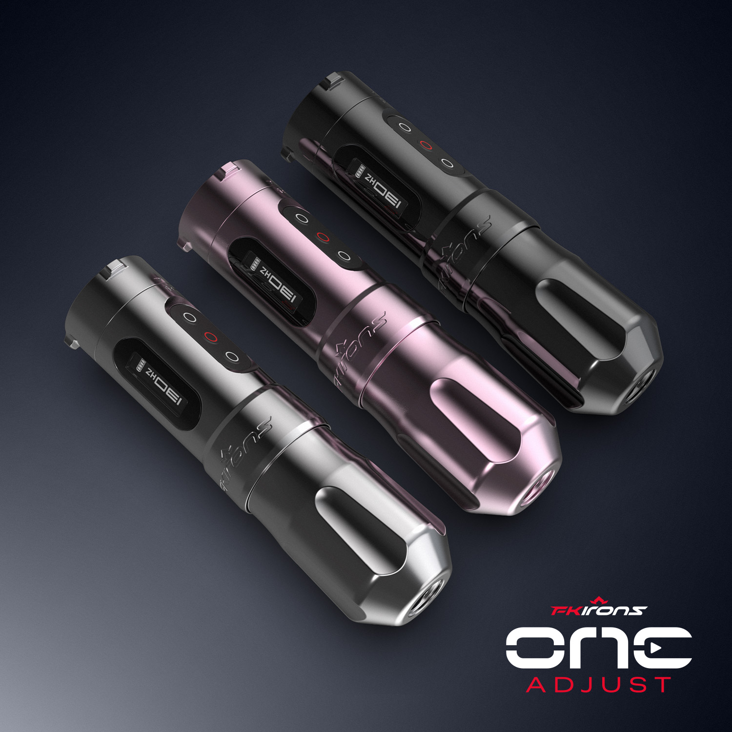 The FK One Adjust in grey, pink, and black